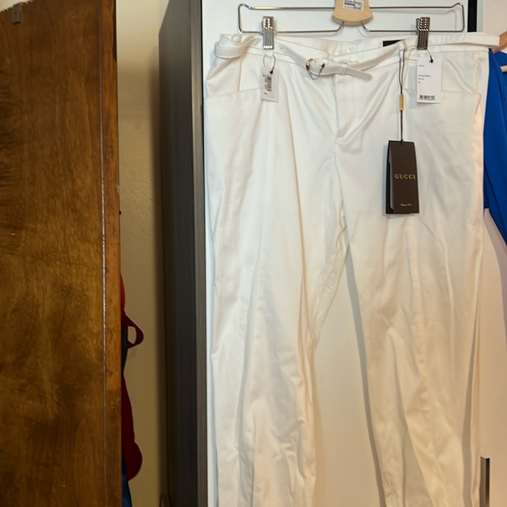 BNWT Gucci White Cotton Pants